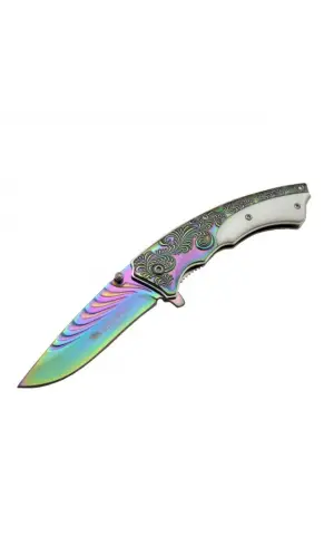 Sibirya İşlemeli Çakı Gökkuşağı S-2063X 19,5 CM