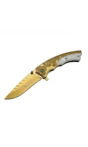 Sibirya İşlemeli Çakı Gold S-2063A 19,5 CM
