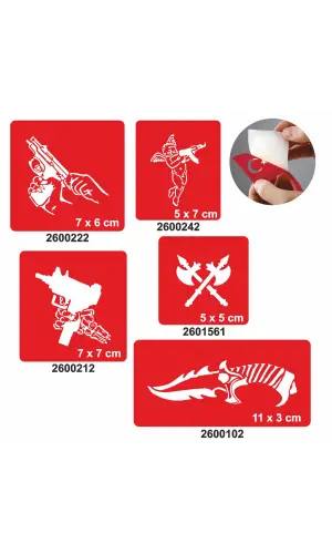 Silah Çeşitleri Dövme Şablonu Kına Deseni