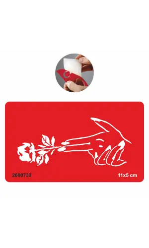 Silah ve Gül  Tattoo Geçici Dövme Şablonları Kına Kalıpları