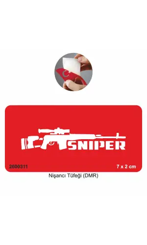 Sniper Silah  Tattoo Geçici Dövme Şablonları Kına Kalıpları