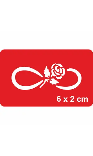 Sonsuz Gül  Tattoo Geçici Dövme Şablonları Kına Kalıpları