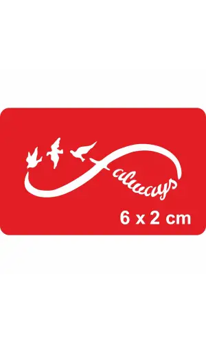 Sonsuz Kuşlar  Tattoo Geçici Dövme Şablonları Kına Kalıpları