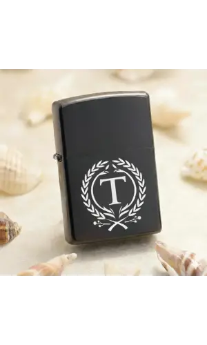 T Harfli Kişiye Özel Harf Baskılı Benzinli Çakmak