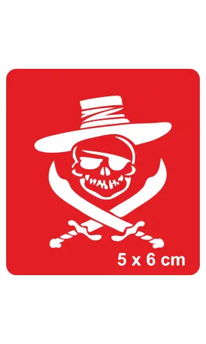 Tehlikeli Korsan Tattoo Geçici Dövme Şablonları Kına Kalıpları