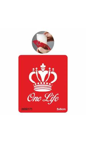 Tek Hayat Taç Tattoo Geçici Dövme Şablonları Kına Kalıpları