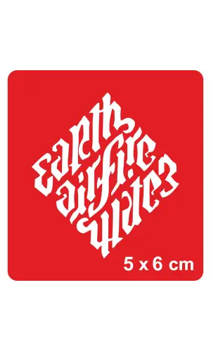 Toprak,Hava,Ateş,Su İllüminati Font Tattoo Geçici Dövme Şablonları Kına Kalıpları