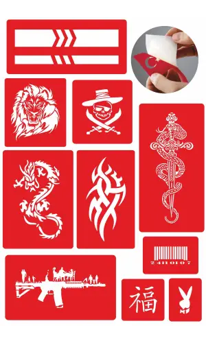 Trend Tasarımlar Geçici Dövme şablonları 10 Adet Kampanya Ürünü