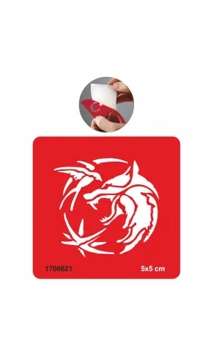 Tribal Kurt  Tattoo Geçici Dövme Şablonları Kına Kalıpları