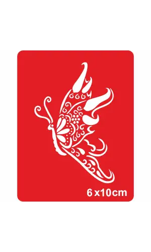 Uç Güzel Kelebeğim! Tattoo Geçici Dövme Şablonları Kına Kalıpları