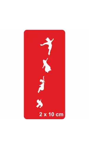 Uçan Melekler Ruhlar  Tattoo Geçici Dövme Şablonları Kına Kalıpları