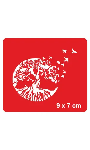 Ulu Ağaç Tattoo Geçici Dövme Şablonları Kına Kalıpları