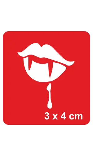 Vampir Dudak  Tattoo Geçici Dövme Şablonları Kına Kalıpları