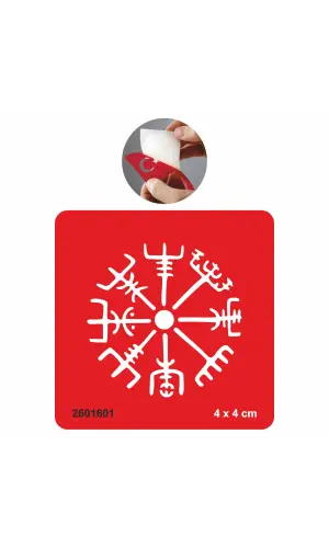 Vegvisir Viking  Tattoo Geçici Dövme Şablonları Kına Kalıpları