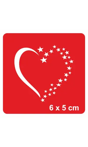 Yıldızlardan Kalp Tattoo Geçici Dövme Şablonları Kına Kalıpları
