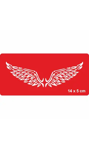 Yüce Melek Kanatları Tattoo Geçici Dövme Şablonları Kına Kalıpları