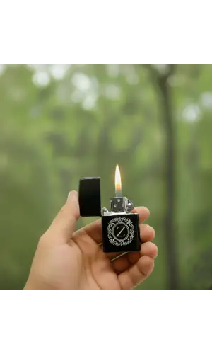 Z Harfli Kişiye Özel Harf Baskılı Benzinli Çakmak