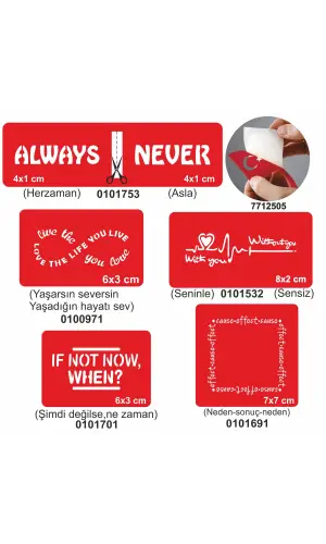 Zıtlıkların Uyumu 5 li Set Geçici Dövme Kına Şablonu