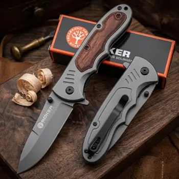 Knivox Böker Ahşap Kabze Kamp Çakısı