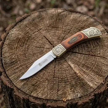 Knivox Columbia Company C1010-A İşlemeli Küçük Boy Kamp Çakısı