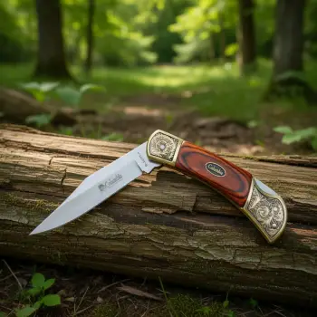 Knivox Columbia Company B1010-A İşlemeli Orta Boy Manuel Kamp Çakısı