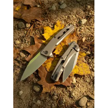 Knivox Browning D2 Çelik Titanyum Kaplama Katlanır Çakı -Ultra Dayanıklı Outdoor Bıçağı