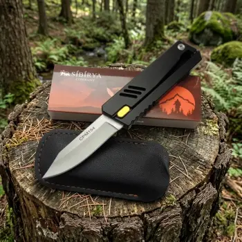 Knivox Sibirya Company CPM 154 Çelik Sürgülü Çakı - Black Seri