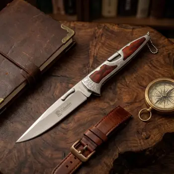 Knivox Columbia Company A3123-A Ahşap Kabze Kamp Çakısı