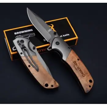 Knivox Browning 354 Ahşap Kamp Çakısı