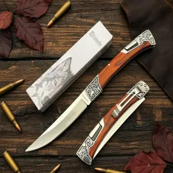 Knivox Columbia Company A3165-A İşlemeli Manuel Kamp Çakısı