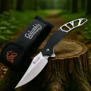 Knivox Columbia Company A3390-A Fixed Blade Black Auto Kamp Çakısı