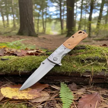 Knivox Browning DA334 Ahşap Kabze Survival Auto Kamp Çakısı