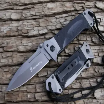 Knivox Browning DA73 Black Soft Kabze Auto Kamp Çakısı