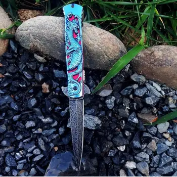 Knivox Browning Ejderha Desenli Kamp Çakısı