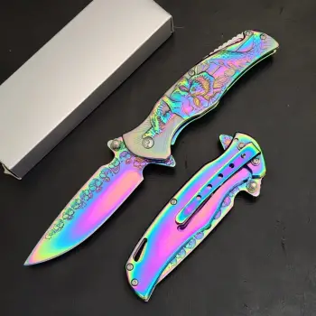 Knivox Browning Gökkuşağı Kuru Kafa Kamp Çakısı