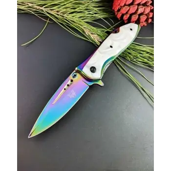 Knivox Benchmade Sedef Gökkuşağı Çakı