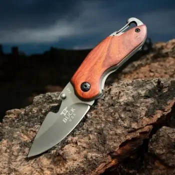 Knivox Buck X48 Ahşap Kabze Mini Kamp Çakısı