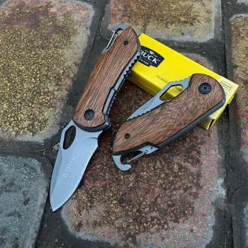 Knivox Buck X74 Ahşap Kabze Kamp Çakısı