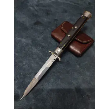 Orjinal Knivox Frank Beltrame 28 Cm Ahşap Sap Swinguard İtalyan Stiletto