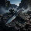 Knivox Halmak Salur N690 Tactical Black Avcı Bıçağı