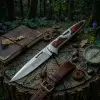 Knivox Columbia Company A3123-A Ahşap Kabze Kamp Çakısı