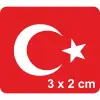 Ay Yıldız-3 Türk Bayrağı  Tattoo Geçici Dövme Şablonları Kına Kalıpları