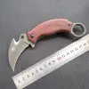 AlsepeteAvm  Fixed Blade Survival Ahşap Kabze Katlanır Karambit