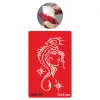 Kadın Ve Dragon Tattoo Geçici Dövme Şablonları Kına Kalıpları