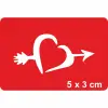Kalp ve Ok  Tattoo Geçici Dövme Şablonları Kına Kalıpları