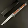 Knivox M390 Ahşap Çelik Tanto Kamp Çakısı