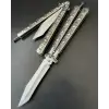 Knivox Benchmade Silver Kuru Kafa Desenli Kelebek Çakı
