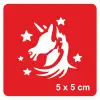 Masal Güzeli Unicorn Tattoo Geçici Dövme Şablonları Kına Kalıpları