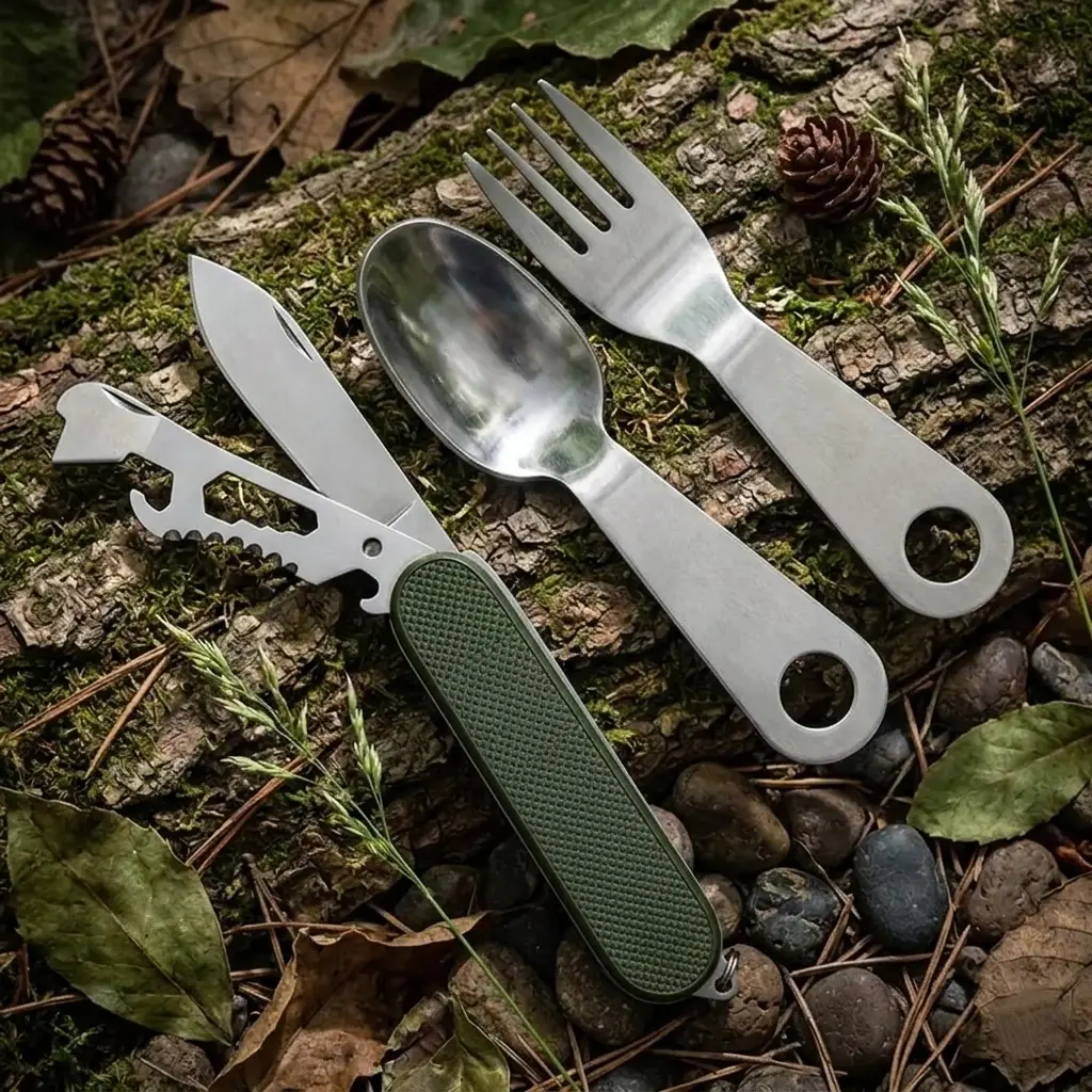 Knivox Çok Amaçlı Çakı ve Çatal Kaşık Seti