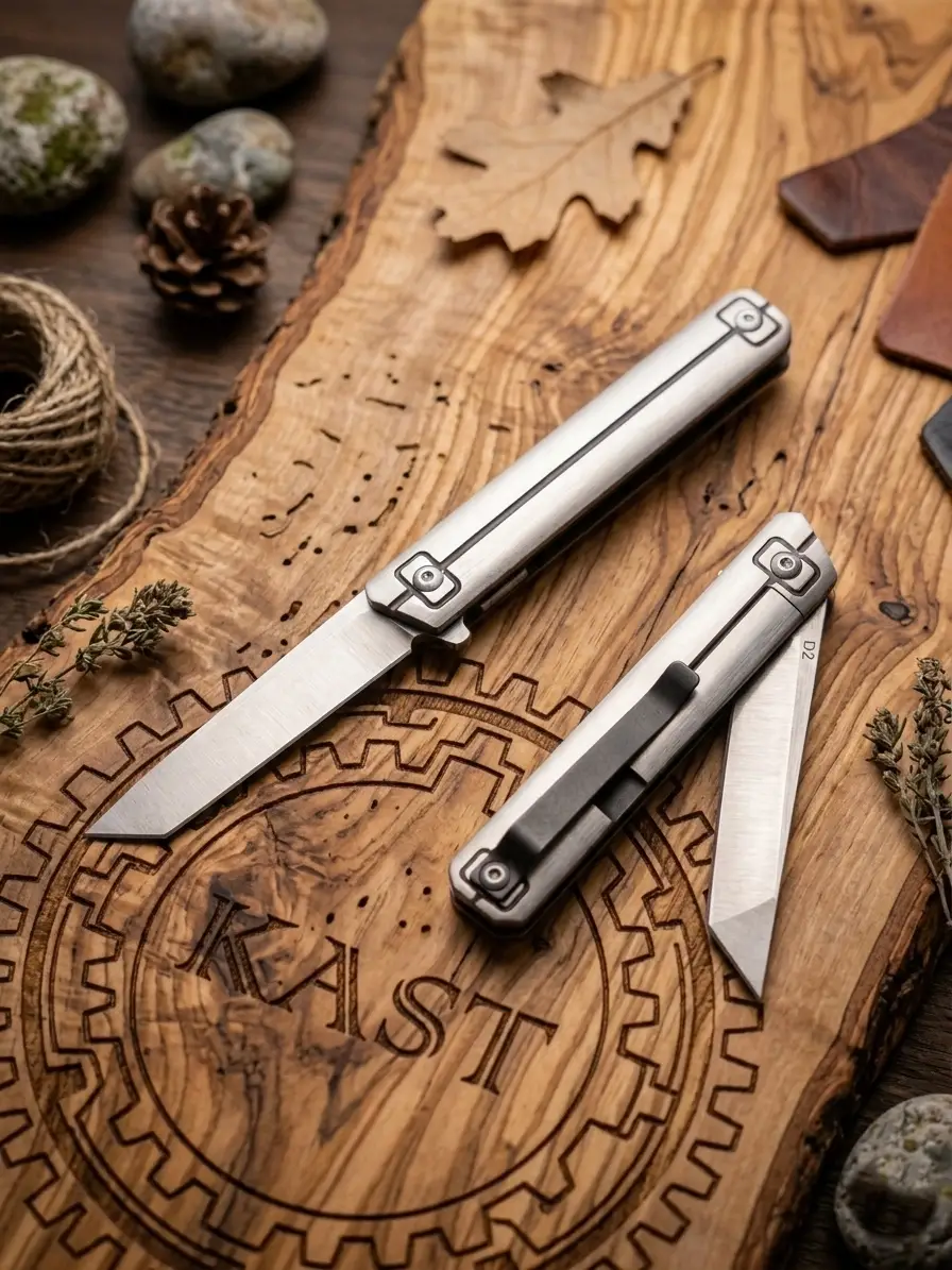 Knivox Browning Profesyonel Tanto Namlu D2 Çelik Çakı - Ultra İnce Tasarım
